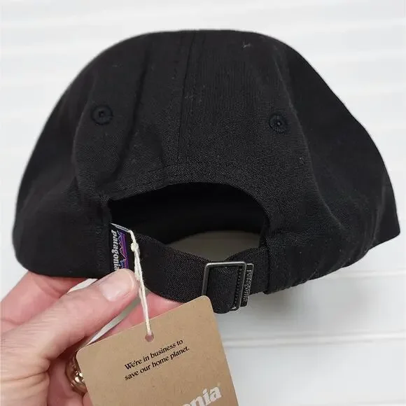 NWT Patagonia P-6 Label Trad Cap Hat Unisex Adult One-Size Black - Picture 4 of 8